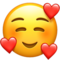 Smiling Face with Hearts emoji on Apple
